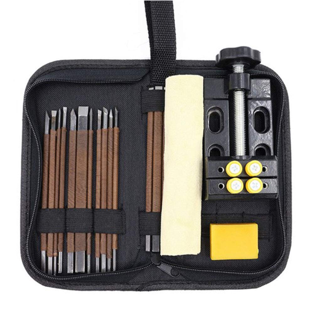 Outil De Sculpture Sur Pierre Burins, 8 Pcs Ensemble De Couteau À Découper En Acier Tungstène Burin, Burin Sceau Graver Sculpter Sculpté Outils Set