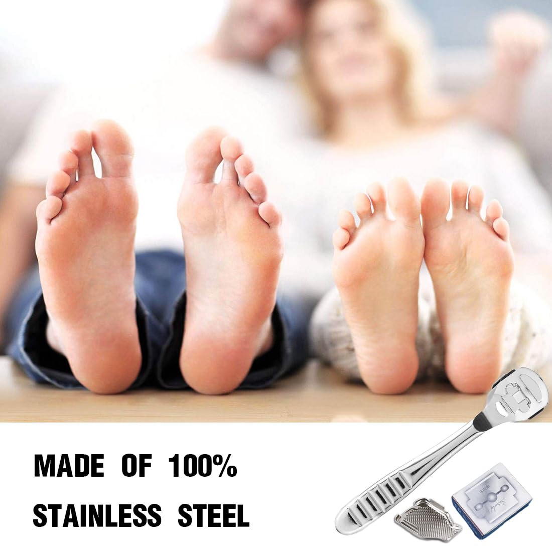 1 Pz Di Alta Qualità In Acciaio Inox Strumento Di Cura Della Pelle Morta Del Piede Raspa Doppio - Foto 11
