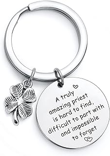 NOTHERS RSZOTW Catholic Keychain Priest Appreciation Keychain Religious Gifts For Pastor Thank You Gift