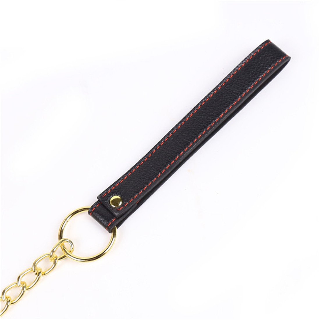 Collar de piel con grilletes para las manos, pinzas para los pezones, set de ataduras