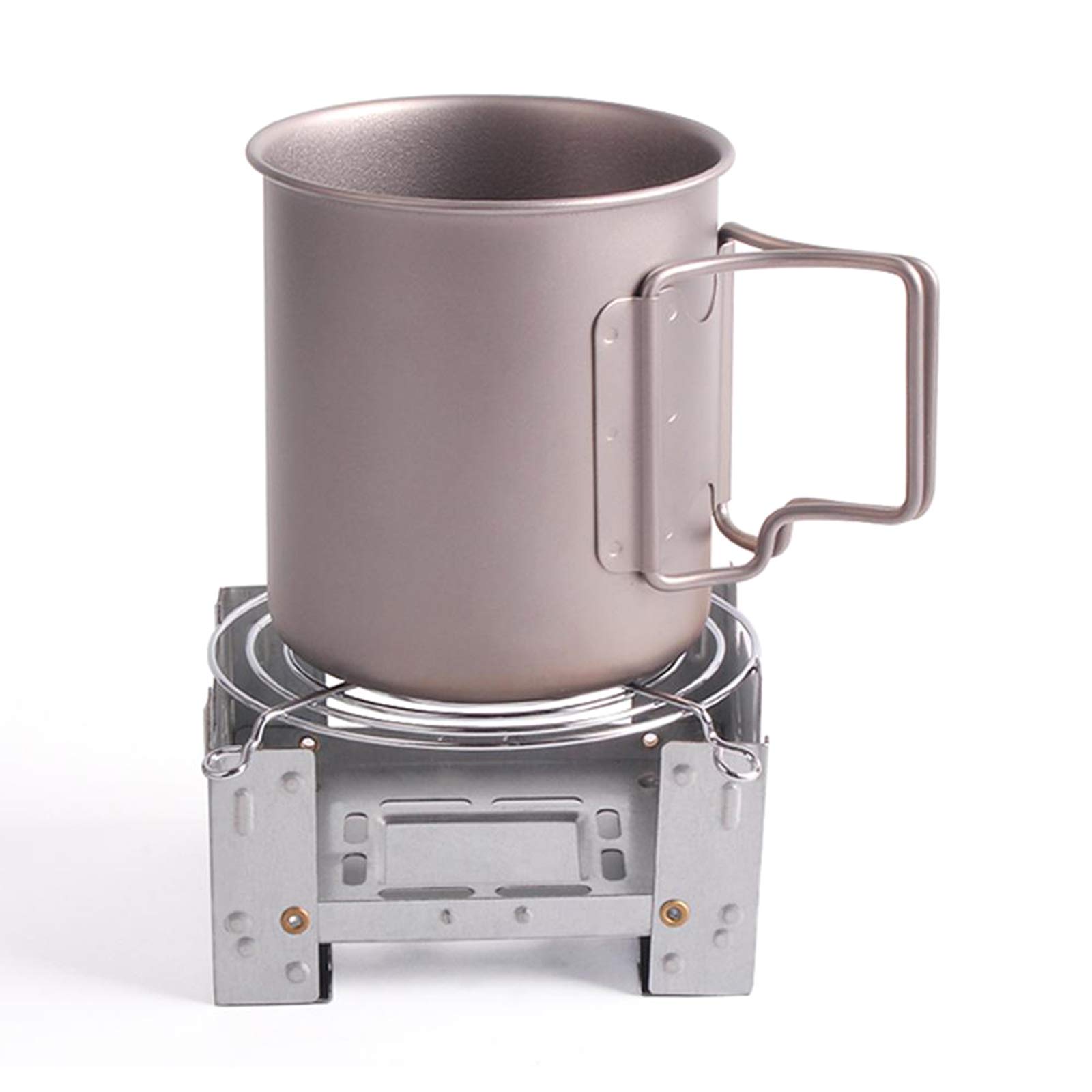 Réchaud de camping à alcool, batterie de cuisine de camping ultralégère à mini brûleur extérieur portable pour camping en plein air, randonnée, sac à dos, pique-nique