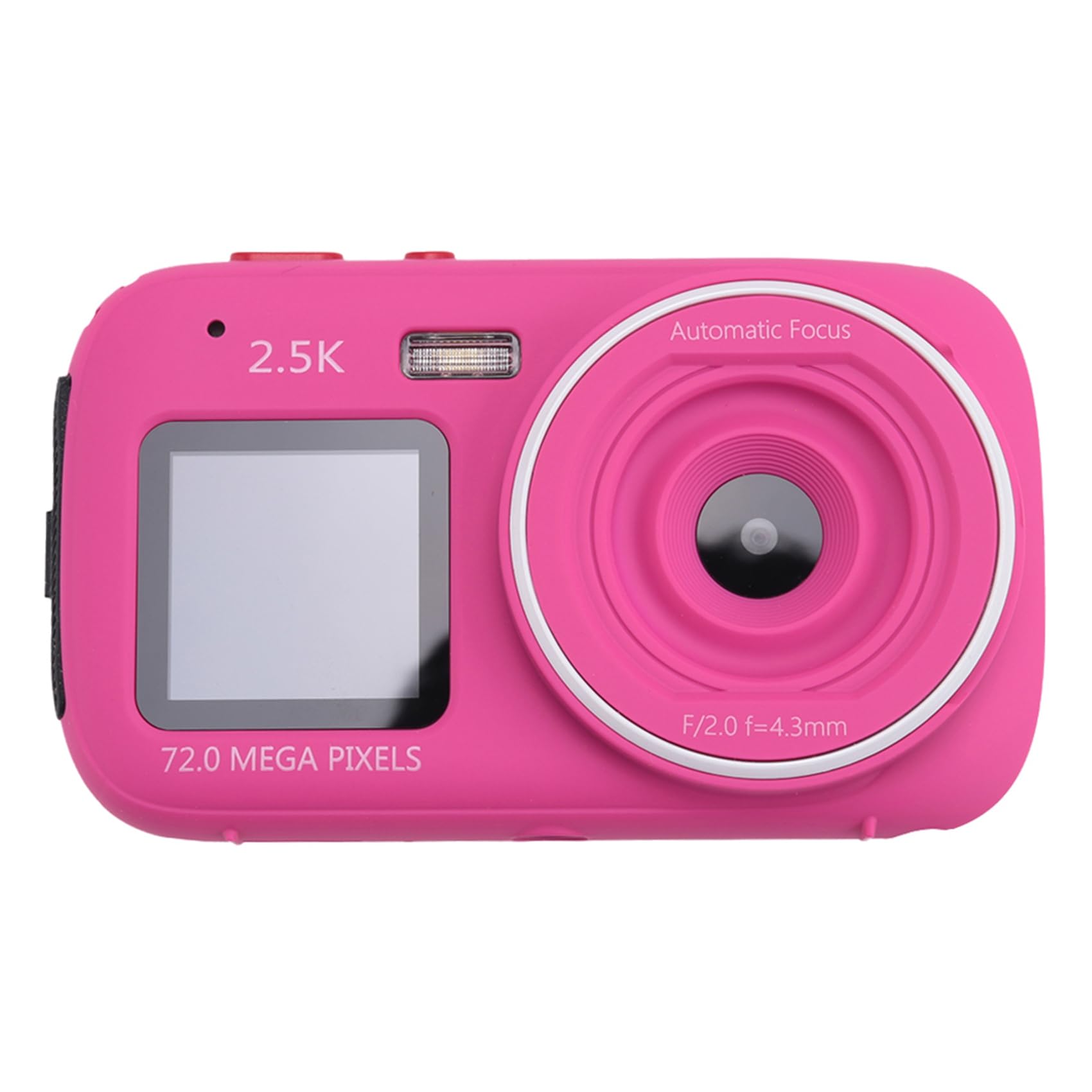 Digital Camera 16x Zoom Dual Screen 72MP HD Camera with MP3 Player Function Auto Focus Camera for Kids Red