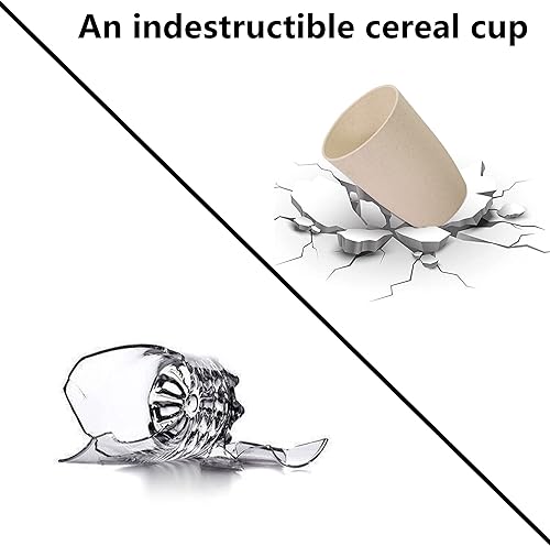 Miniatura 5 de Numkey Vasos de paja de trigo de 12 onzas, 2 vasos de plástico, reutilizables, irrompibles, aptos para lavavajillas, sin BPA, para cocina,