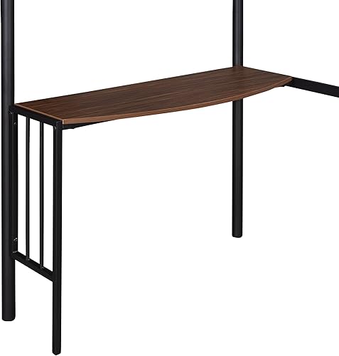 Miniatura 15 de Harper & Bright Designs Cama alta de metal con escritorio, marco de cama individual para adolescentes, escaleras integradas, barandillas de