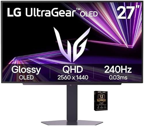 LG UltraGear 27" QHD OLED Gaming Monitor 240Hz 0.03ms G-Sync FreeSync Premium Pro HDMI 2.1