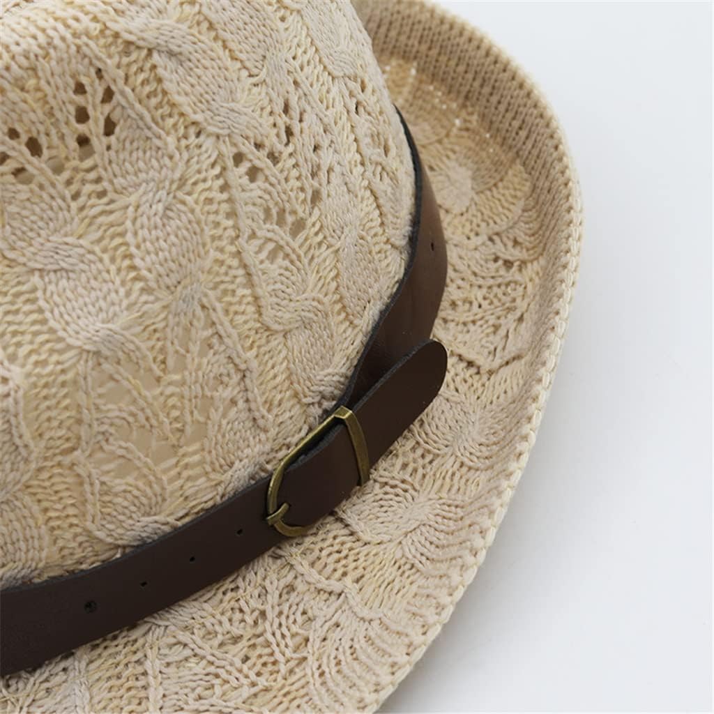 Vintage Hollowed Men Panama Hat Cotton Fedora Male Sun Women Beach Chapeau