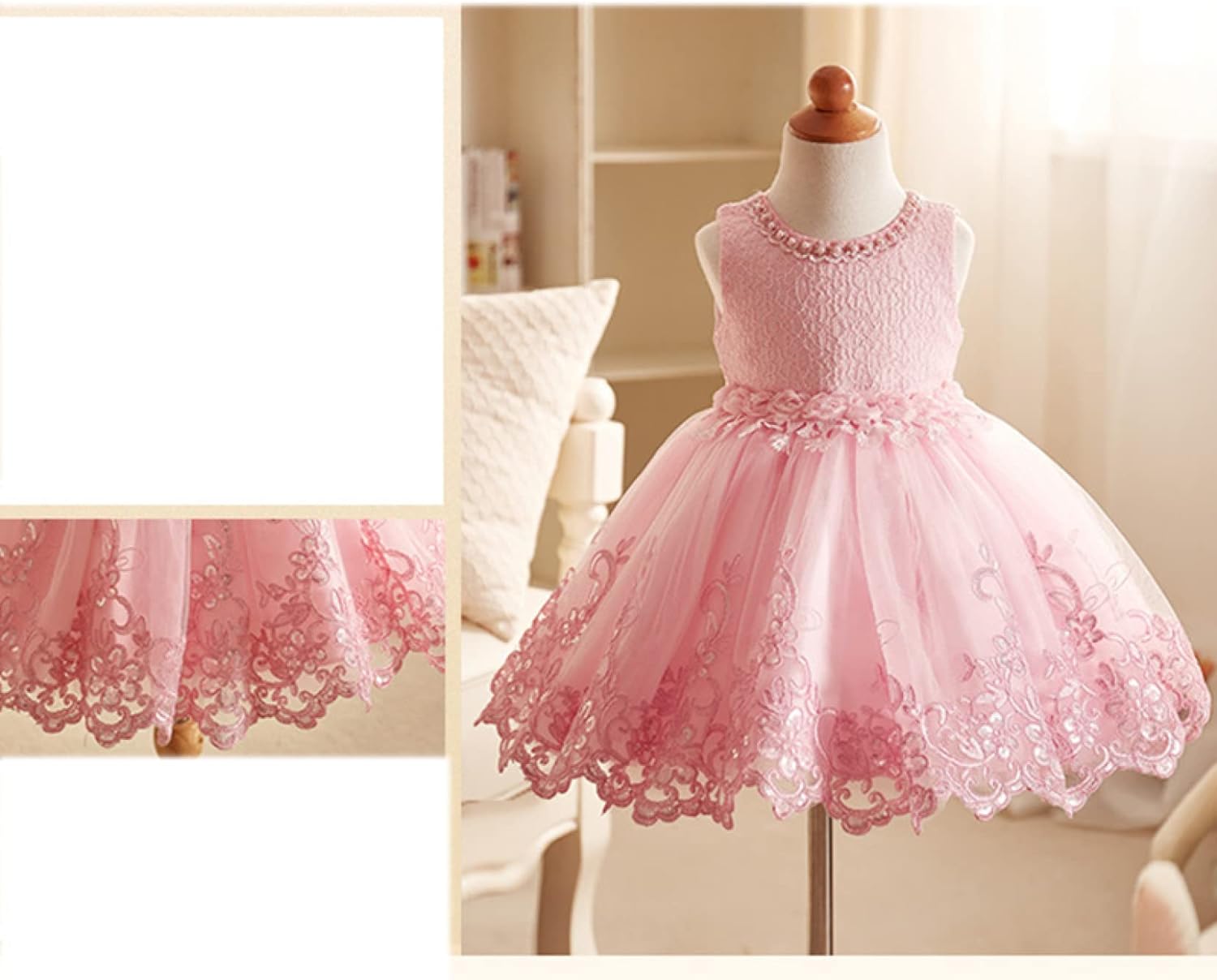 女の子チュールドレス 卒業式 結婚式 子供 ドレス 女児 蝶々結び付き ホワイト Aライン スパンコール プレゼント お姫様風 優雅