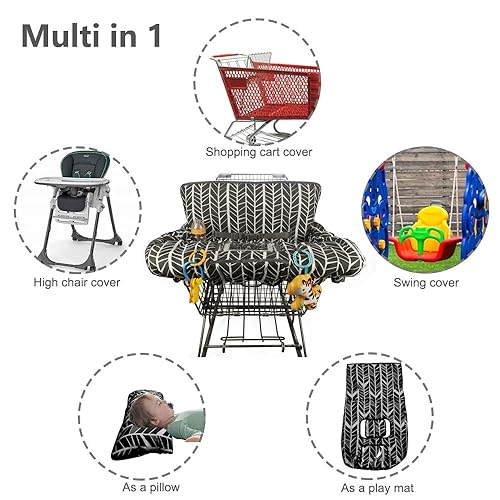 Miniatura 5 de Funda para carrito de compras para bebé, niño, niña, fundas de carrito multien 1 para bebés, funda acolchada suave para silla alta infantil, lavable