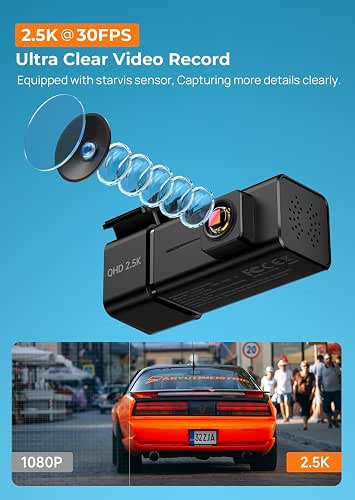 E-YEEGER Dash Cam 2.5K Wi-Fi Full HD Dash Camera for