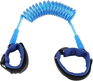 (Pack of 2) Children Anti Lost Wrist Link Flexible Safety Leash Harness Strap Walking Hand Belt Band Wristband, Built-in Stainless Steel Wire Rope for Crowded Places, Concerts, Zoo, Markets (Blue)