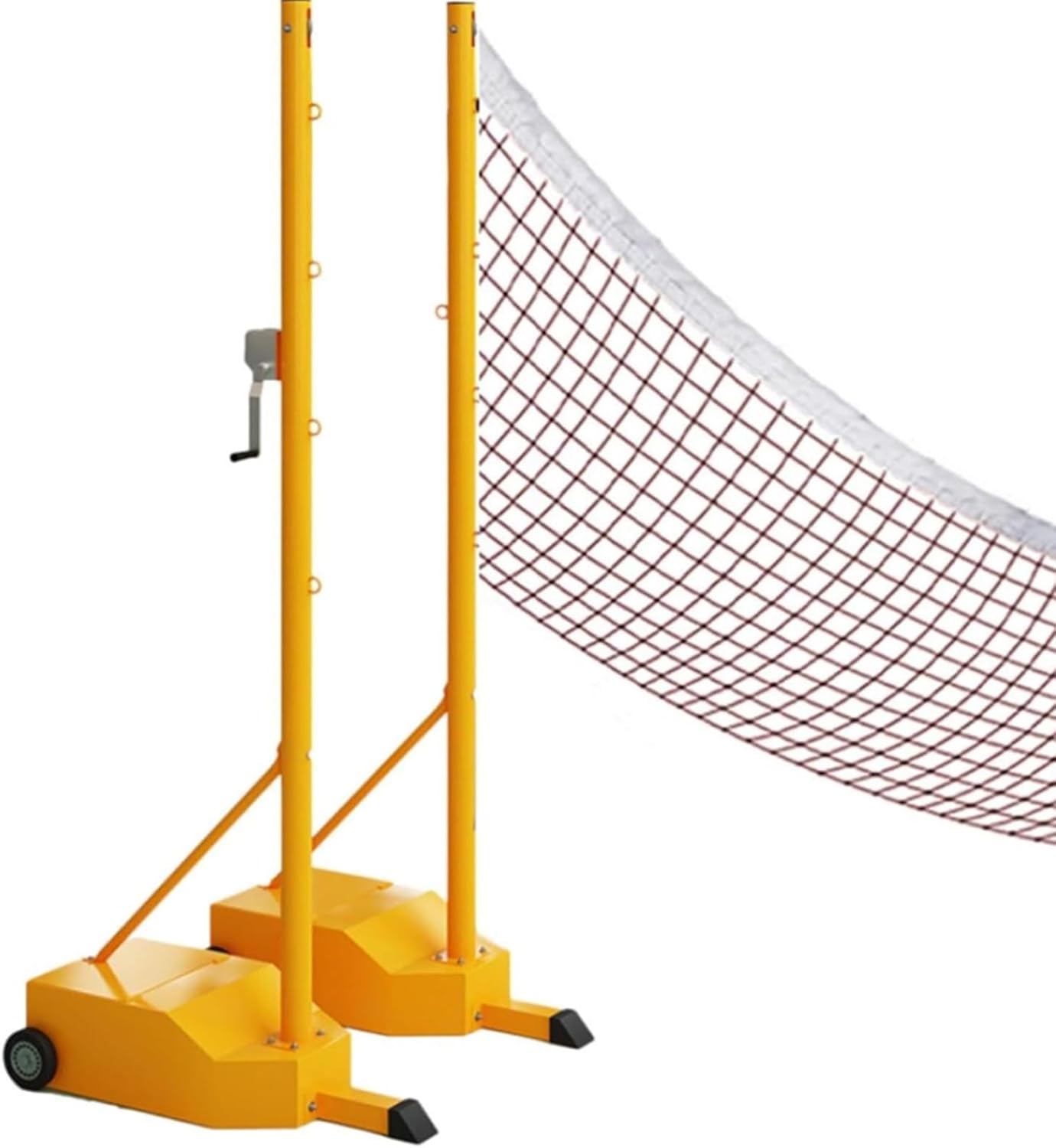 Volleyball/Badminton Poles,Badminton net Bracket Mobile net Badminton net Frame with Wheel & Stable Base Indoor & Outdoor Use