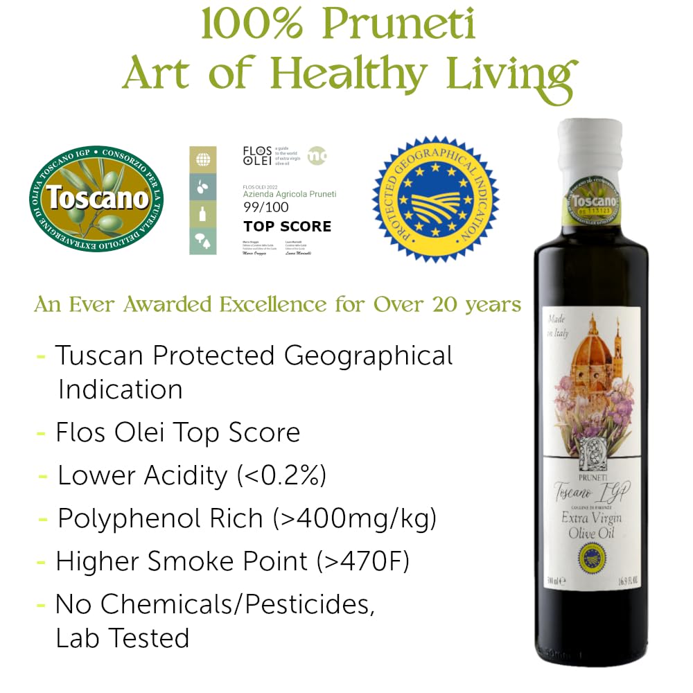 Florence N°1 Drinking Extra Virgin Olive Oil – Premium Early Harvest 2025 Gold Winner olive oil from Tuscany, Italy – Polyphenol Rich 400+ mg/kg evoo – Cold pressed Non-GMO for Cooking and Finishing - Image 2