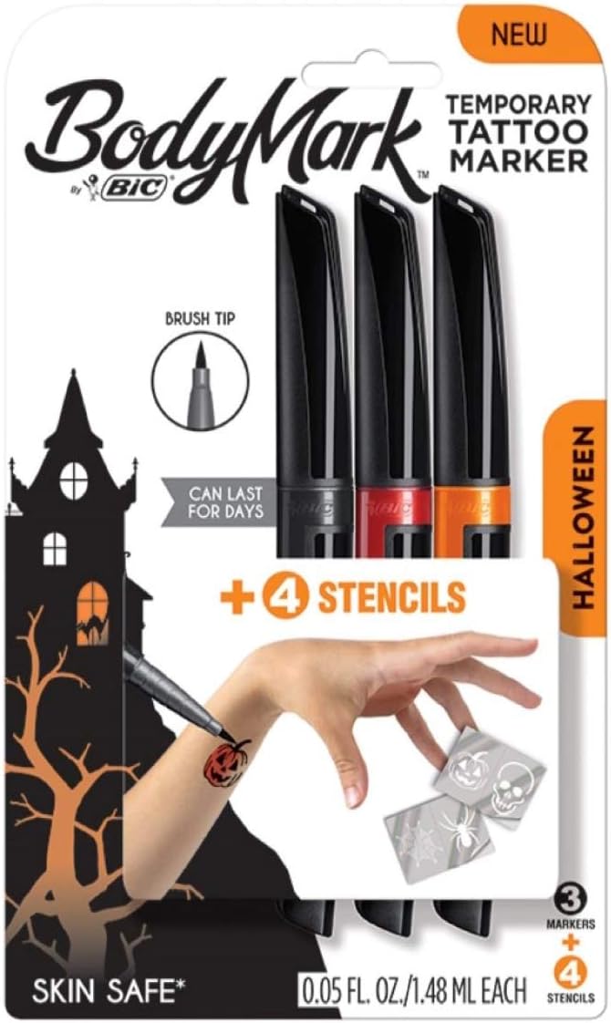 BICBodyMark Temporary Tattoo Marker, Halloween