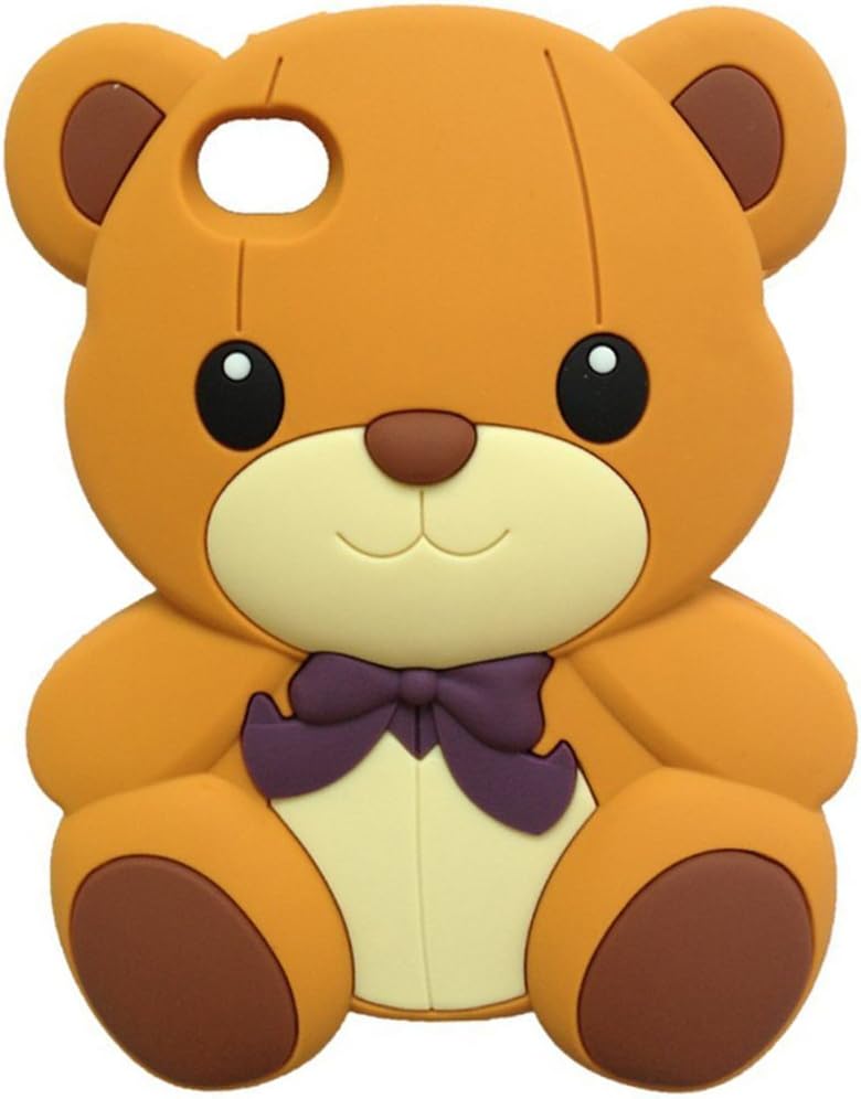 iPod Touch 4 Case, MagicMobile® Impact Resistant Shockproof Protective Case for iPod Touch 4 / 4th Soft Rubber Silicone Skin [3D Teddy Bear Pattern] Design Amor Case Cover for iPod Touch 4th Genaration