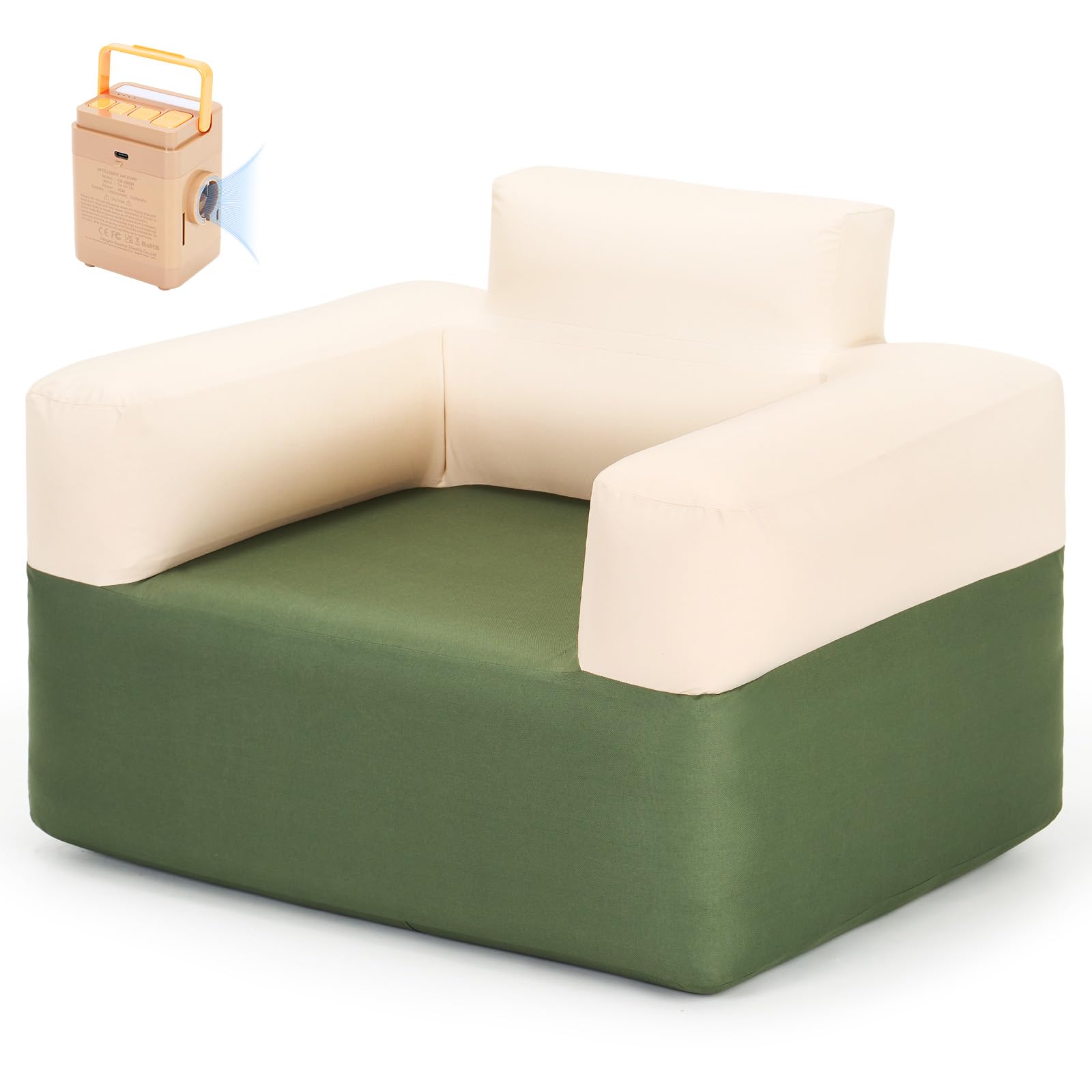 Ytaoeo Inflatable Sofa with Pum Self-Inflating Air Sofa 109x83x76cm(Single)
