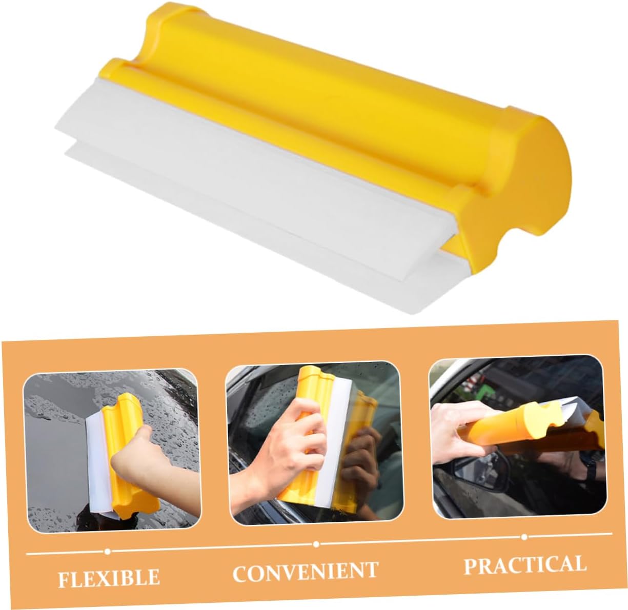 CHILDWEET Ergonomic Handle Car Squeegee Windshield Wiper Blade Auto Window Cleaning Tool