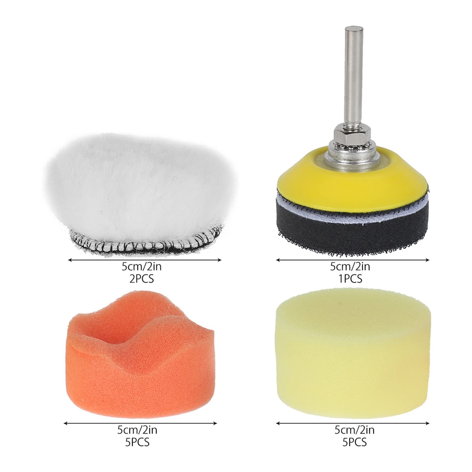 Papel de lija abrasivo ZSBLXHHJD 195 piezas 2 pulgadas Pulido de coches Pad Pad Kit Sandpaper Lijado Lijado Sandpaper Pulper Pad Paper de lija + Conjunto de papel de lija (Color : 195pieces)