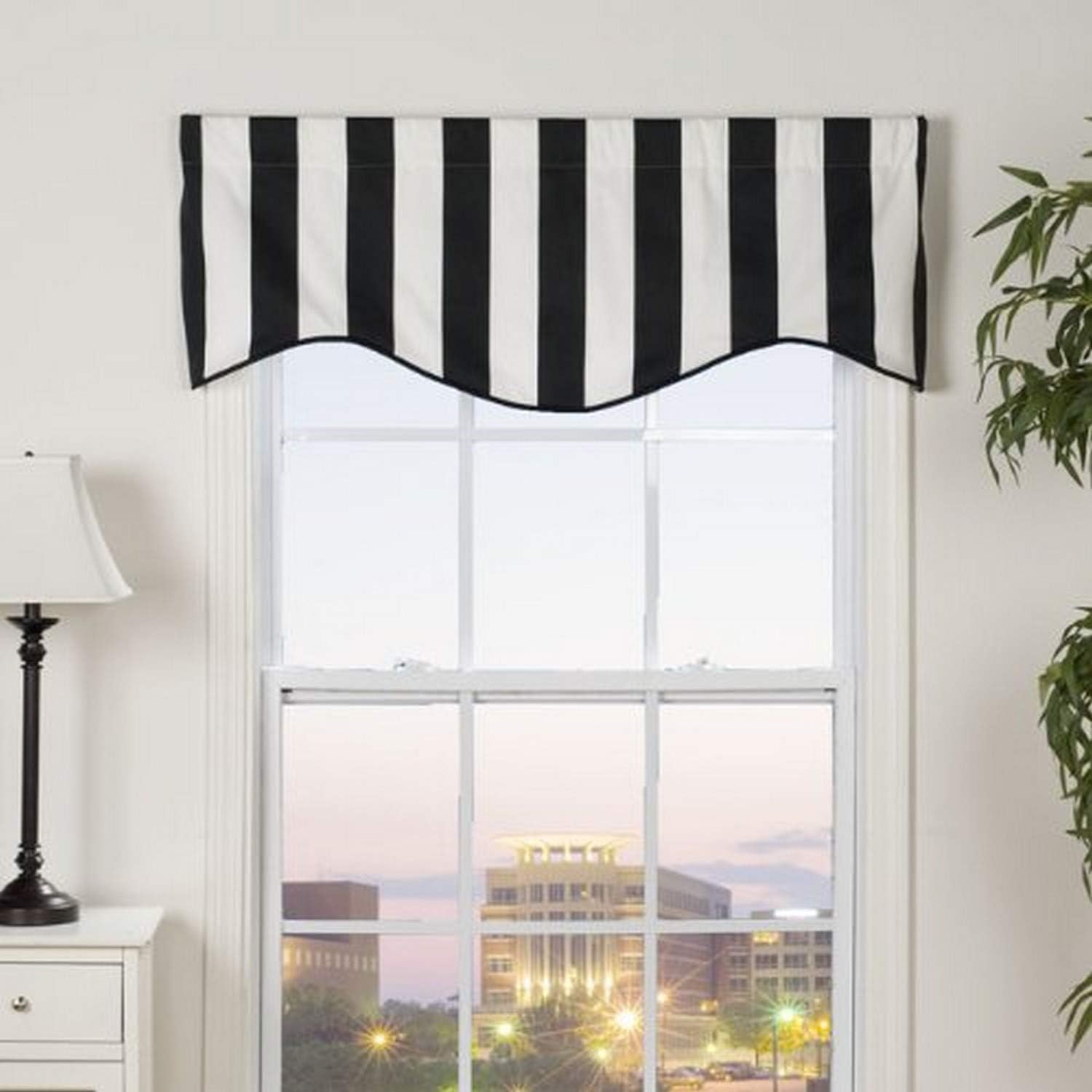 Victor MillCity Stripe Shaped Valance 50.00" x 18.00"