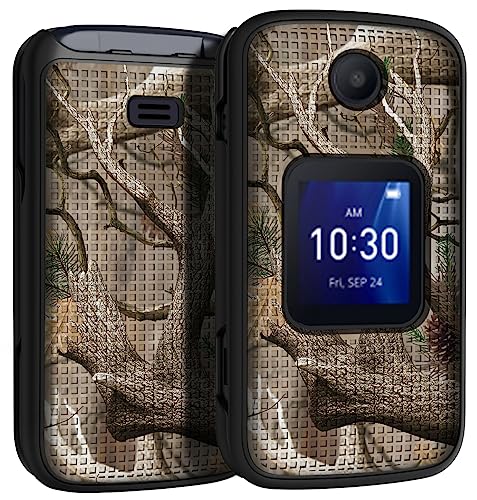 Nakedcellphone Grid Series for TCL Flip Pro Phone Case - Camo