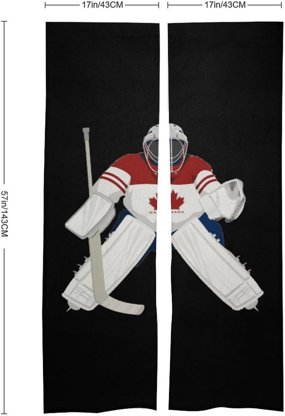 Ice Hockey Goalkeeper Door Curtain Window Blackout Curtains Panels for Bedroom Living Room