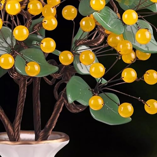 Miniatura 5 de Maceta para árbol falso, cristal de jade, sala de estar, decoración del hogar, jade creativo, bonsái, manualidades, tallado de jade, gabinete de