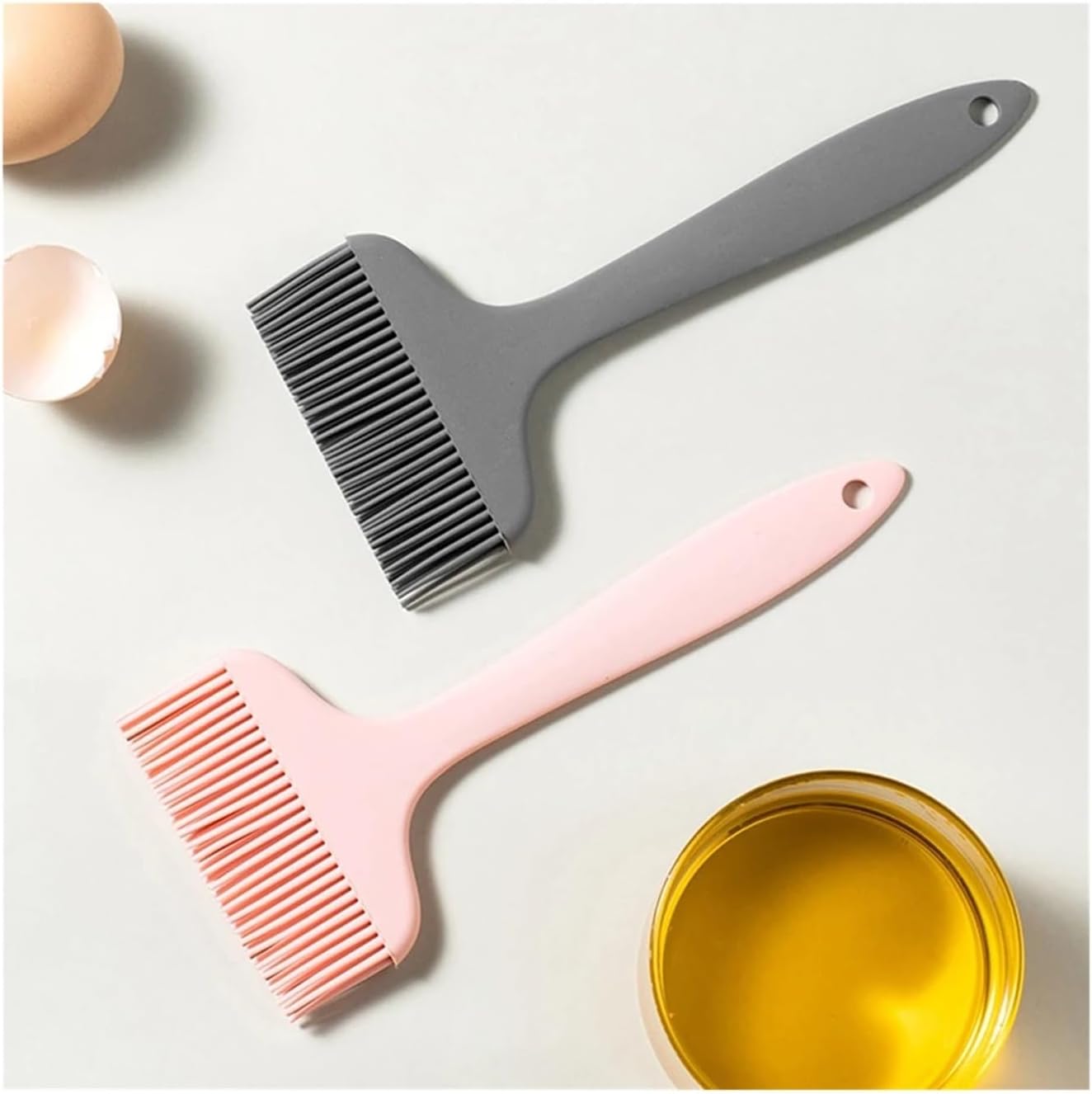 1/2/4Pcs Silicone Brush Heat-Resistant Baking Grilling Oil Egg Cake Bread Brushes Barbecue Pastry Tools(4Pcs Mix)