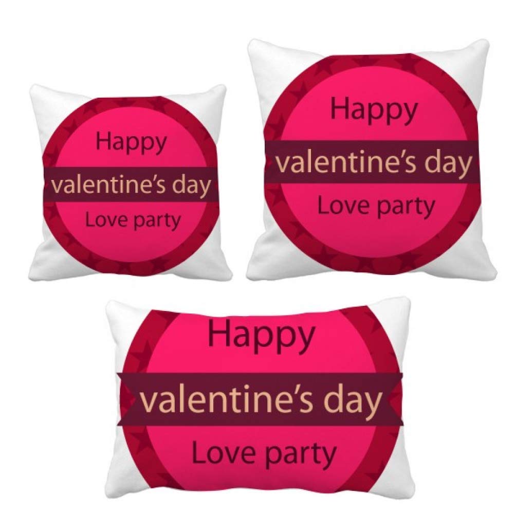 Housse de coussin ronde rose Saint-Valentin DIYthinker, le cadeau déco idéal