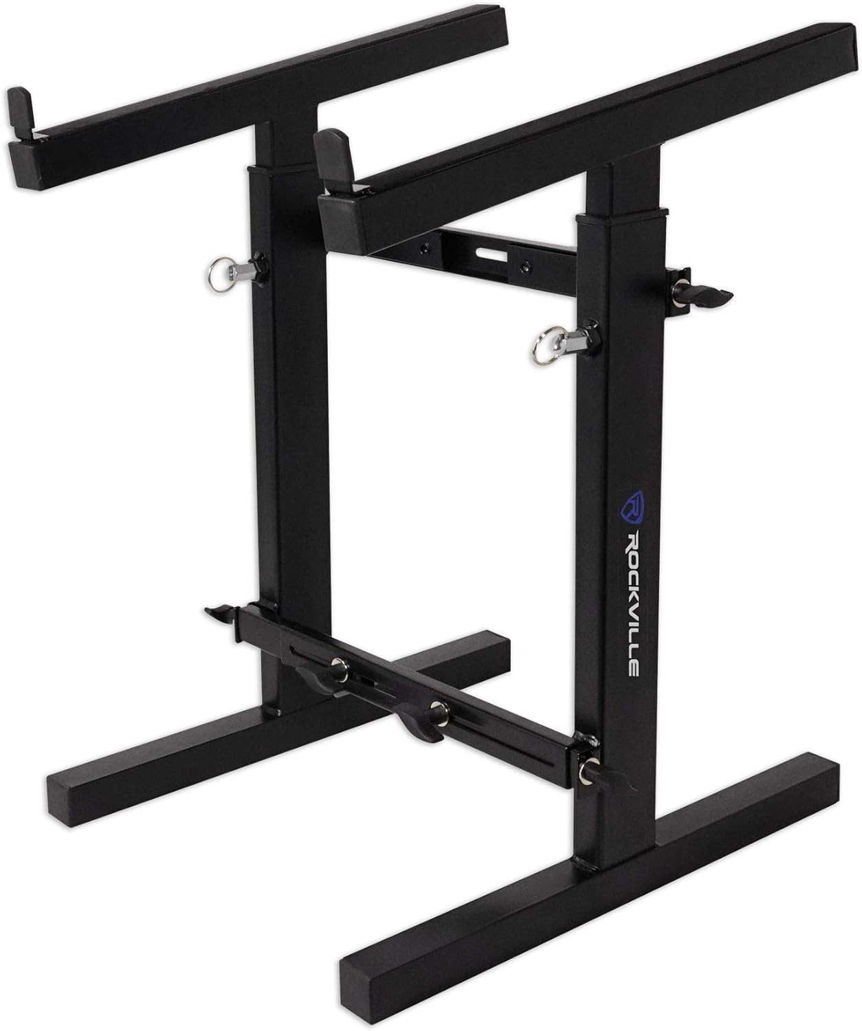 Rockville RXS20 Portable Mixer Stand - Folds Flat - Adjustable Height & Width!