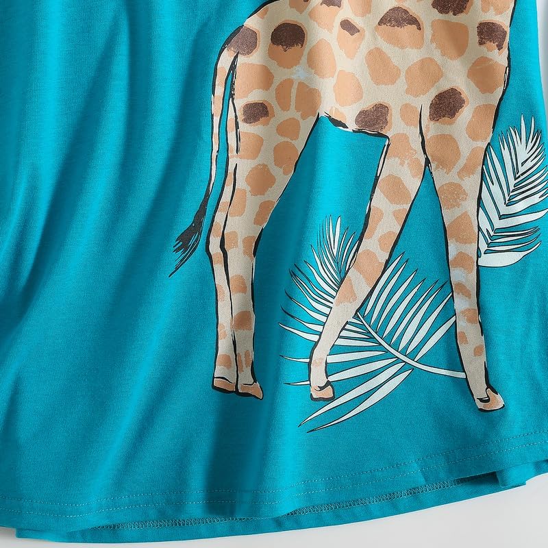 PNAEONG Women’s Pajama Set - Sleepwear Tops with Capri Pants Casual and Fun Prints Pajama Sets SY215-Purple-XL - Image 3