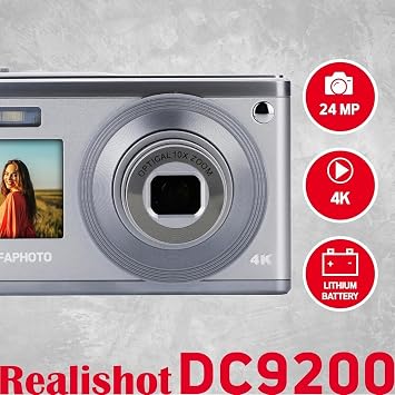KODAK AgfaPhoto Realishot DC9200 Silver – Compact Digital Camera