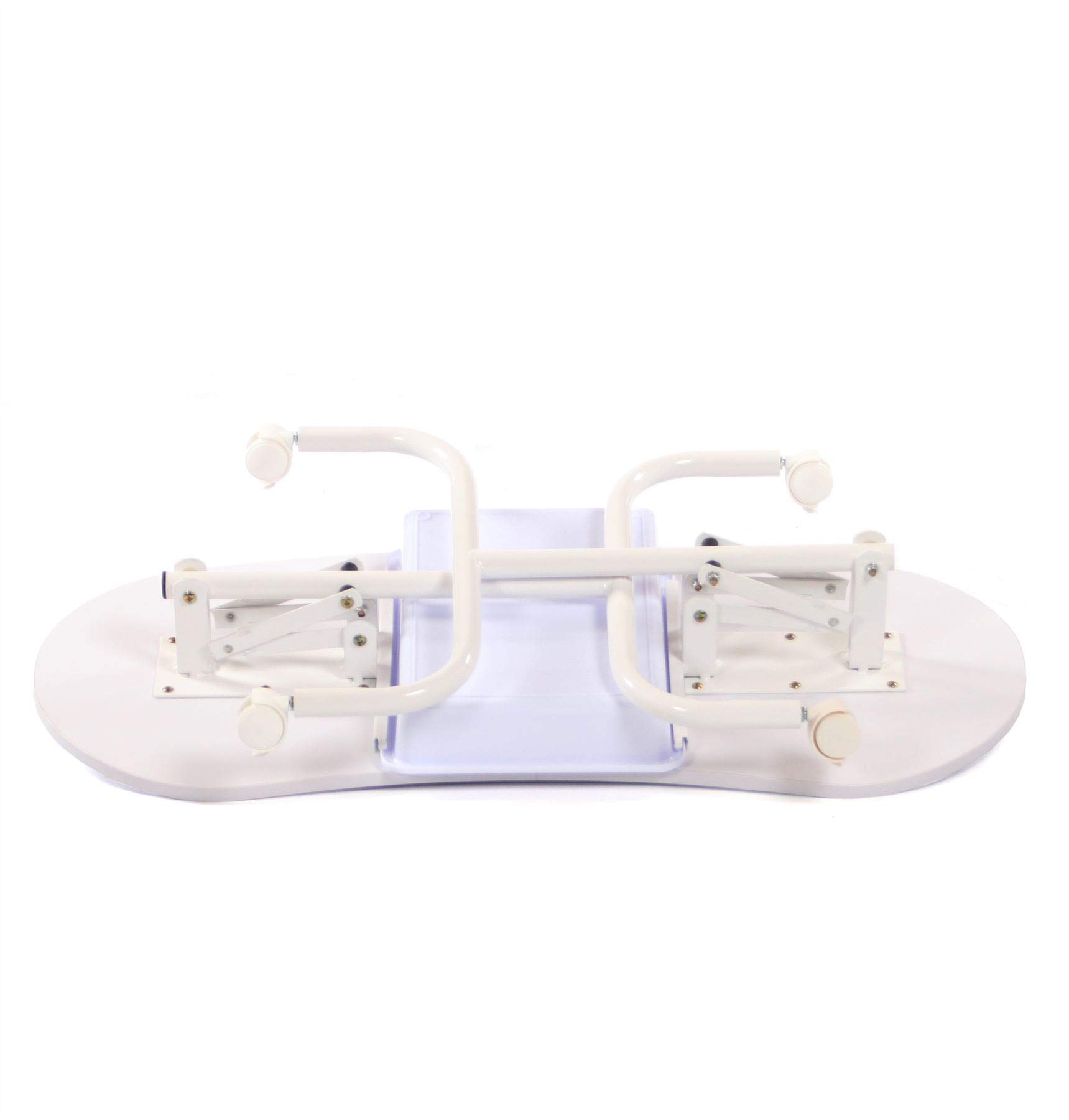 Urbanity Portátil Plegable Móvil Manicura Uñas Salón de Belleza Mesa Escritorio Blanco - blanco, Medium.