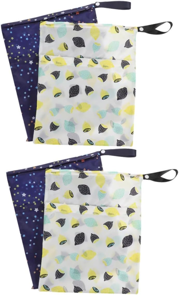 4pcs Hanging Diaper Caddy Organizer Wet Bag for Cloth Diapers Reusable Bag Storage