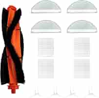 NUHFUFA Seitenbürsten & Ersatzteil-Set – 4-tlg., Kompatibel Mit Mijia 3C Enhanced E10/C103/B112/E12 Saugroboter