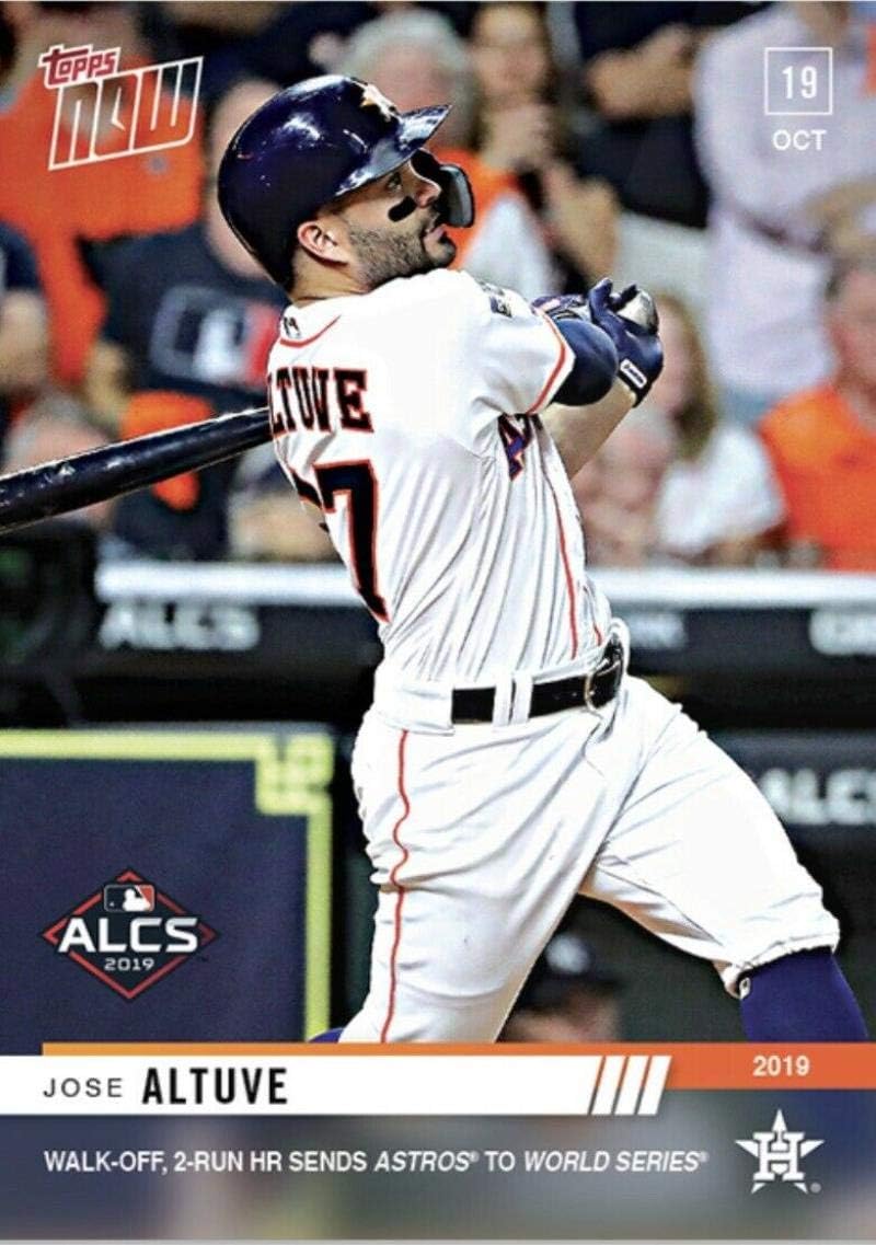 2019 MLB Topps Now Baseball #1035 Jose Altuve Houston Astros ALCS GAME 6 WALK-OFF 2-RUN HR SENDS ASTROS TO WORLD SERIES Official Online Exclusive Trading Card LIMITED PRINT RUN