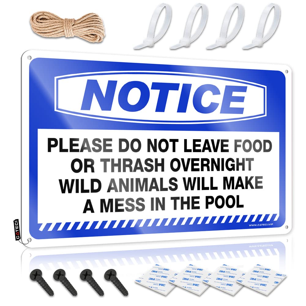 Must Farmhouse Signs Rustic Soft Area | Notice Please Do Not Leave Food Or Trash Overnight Boho Metal Wall Decor For Gate Home(20X30CM)