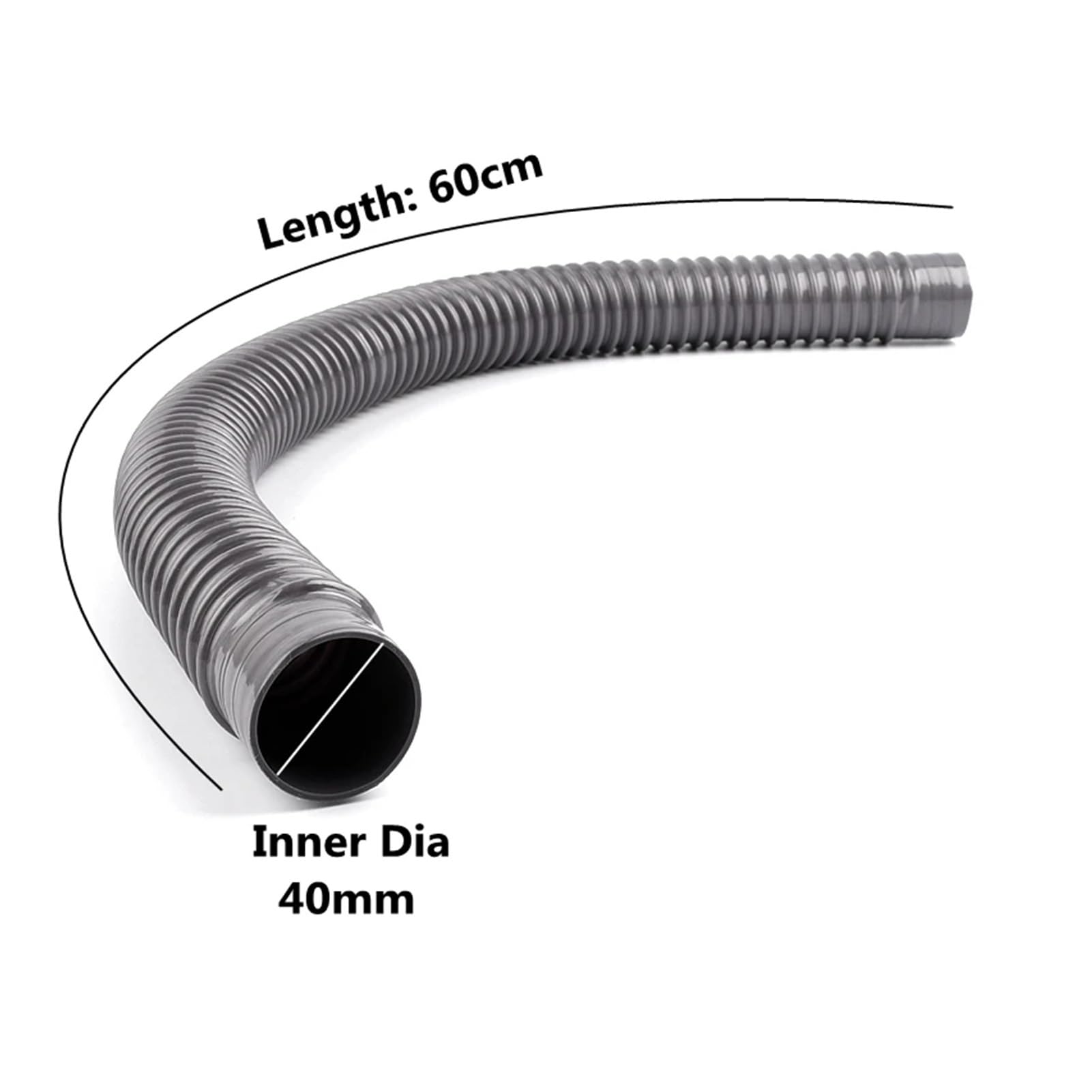 Manguera de desagüe universal for lavadora y lavavajillas, longitud 80 cm.(I D 40mm X 60cm)