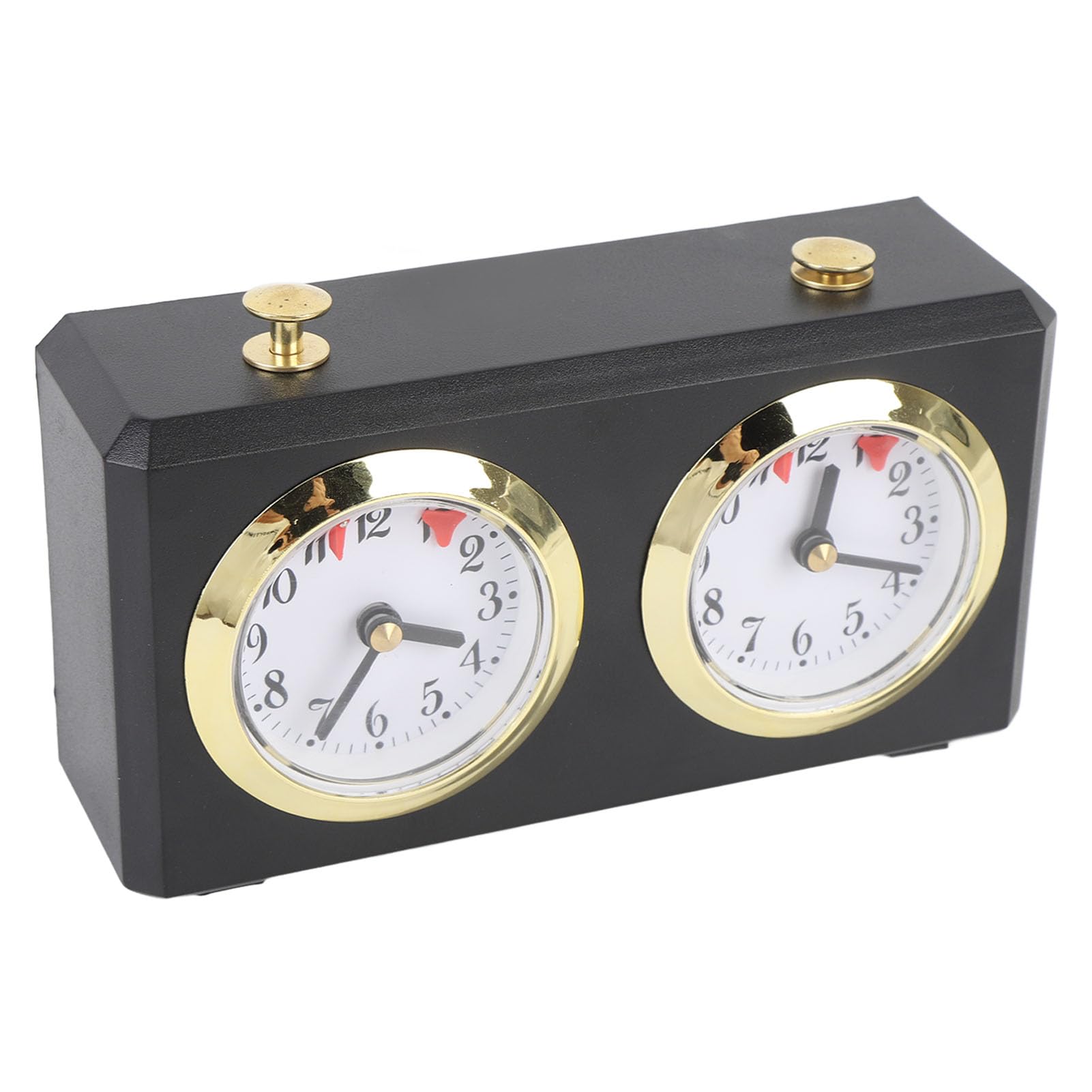 Horloge D'échecs Mécanique Analogique, Minuterie D'échecs Classique à Remonter pour Les Compétitions Weiqi et Les Séances D'entraînement Quotidiennes (Noir)