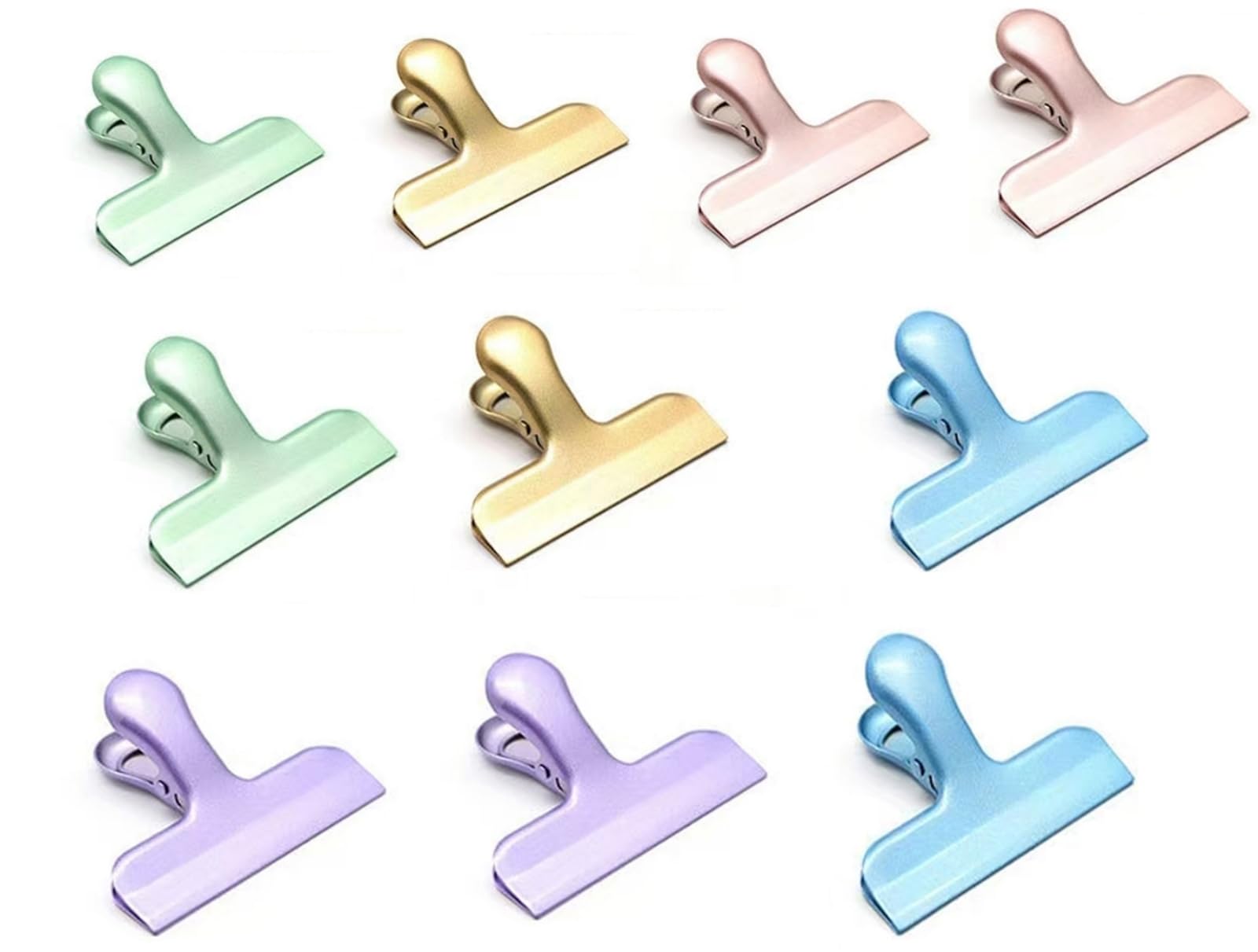 Jingleer 10pcs Food Clips for Bag Storage & Freezer, Reuseable Metal Clips — image 1