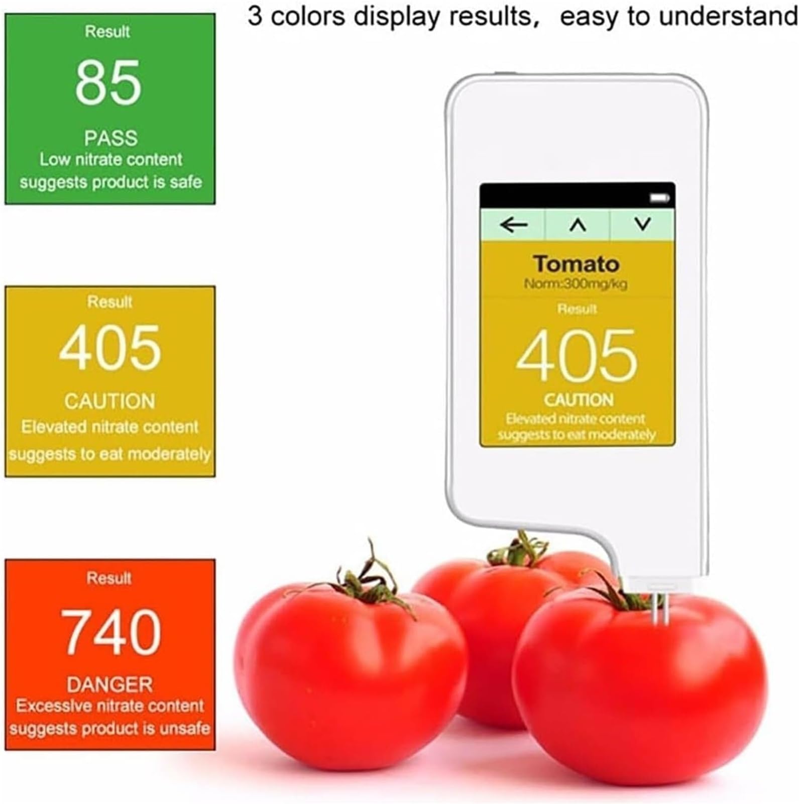 Tester per residui di pesticidi di frutta per test accurati di qualità alimentare - Radiometro affidabile per test di frutta, verdura, carne e acqua