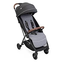 Chicco Glee, Passeggino 0+ Mesi-22 Kg, con Chiusura Automatica e Compatta, Capotte Estensibile con Trattamenti UV50+ Antipioggia, Schienale Reclinabile e Regolabile, Poggiagambe, Grigio