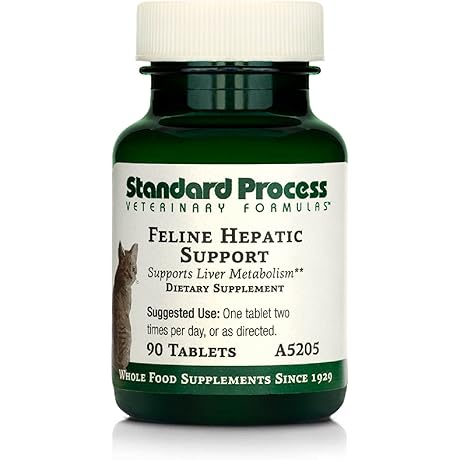 Standard Process Feline Hepatic Support Liver Health Tablets for Cats