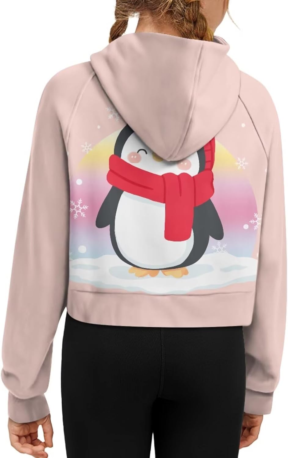 Girl's Oversized Hoodies Long Sleeve Zip Up Sweatshirt Loose Fit Crop Tops with Pockets Y2K Pullover Outdoor Wear