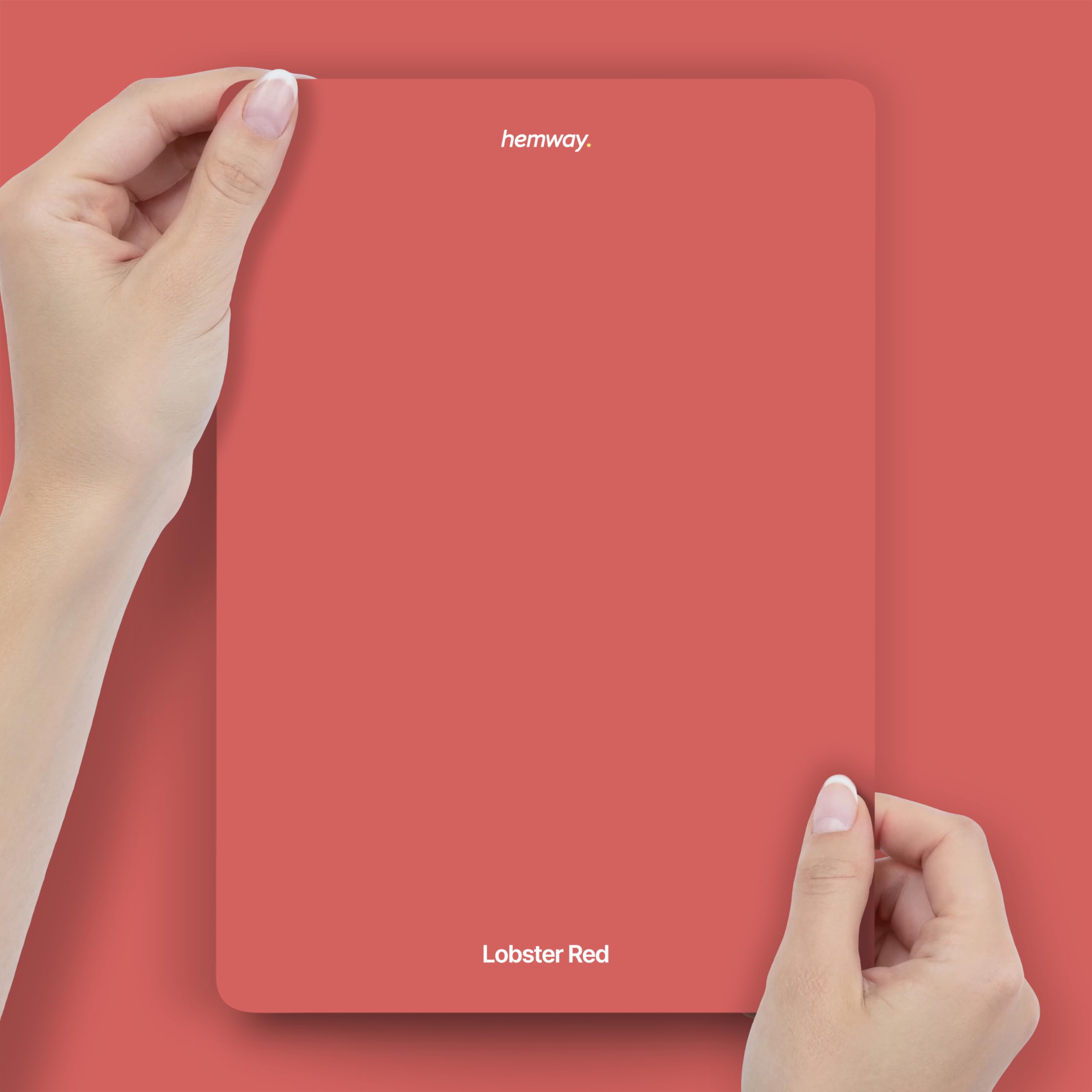 Hemway Lobster Red Peel & Stick Sample Chalk Paint | A5 Accurate Colour Swatch, Mess-Free Alternative to Paint Tester Pots, Easy To Use, Eco-friendly, for Interior Furniture & Walls