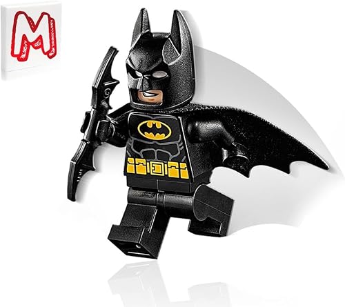 LEGO Super Heroes DC Batman Minifigure - Batman (en traje negro con Batcape y Bat-a-rang) Junior Sets
