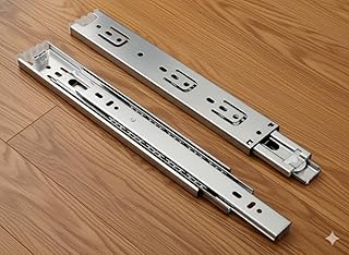 JAGGER JAG408 Telescopic Drawer Channel Full Extension Drawer Slide Heavy Duty Smooth Soft Movement for Kitchen & Cabinet 1 Set of 2 PCS (20 INCH)