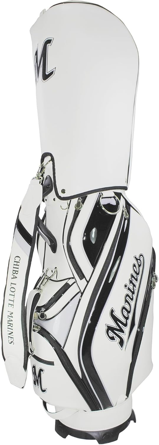 LMCB-5427 Chiba Lotte Marines 9.5 Type Caddy Bag, White