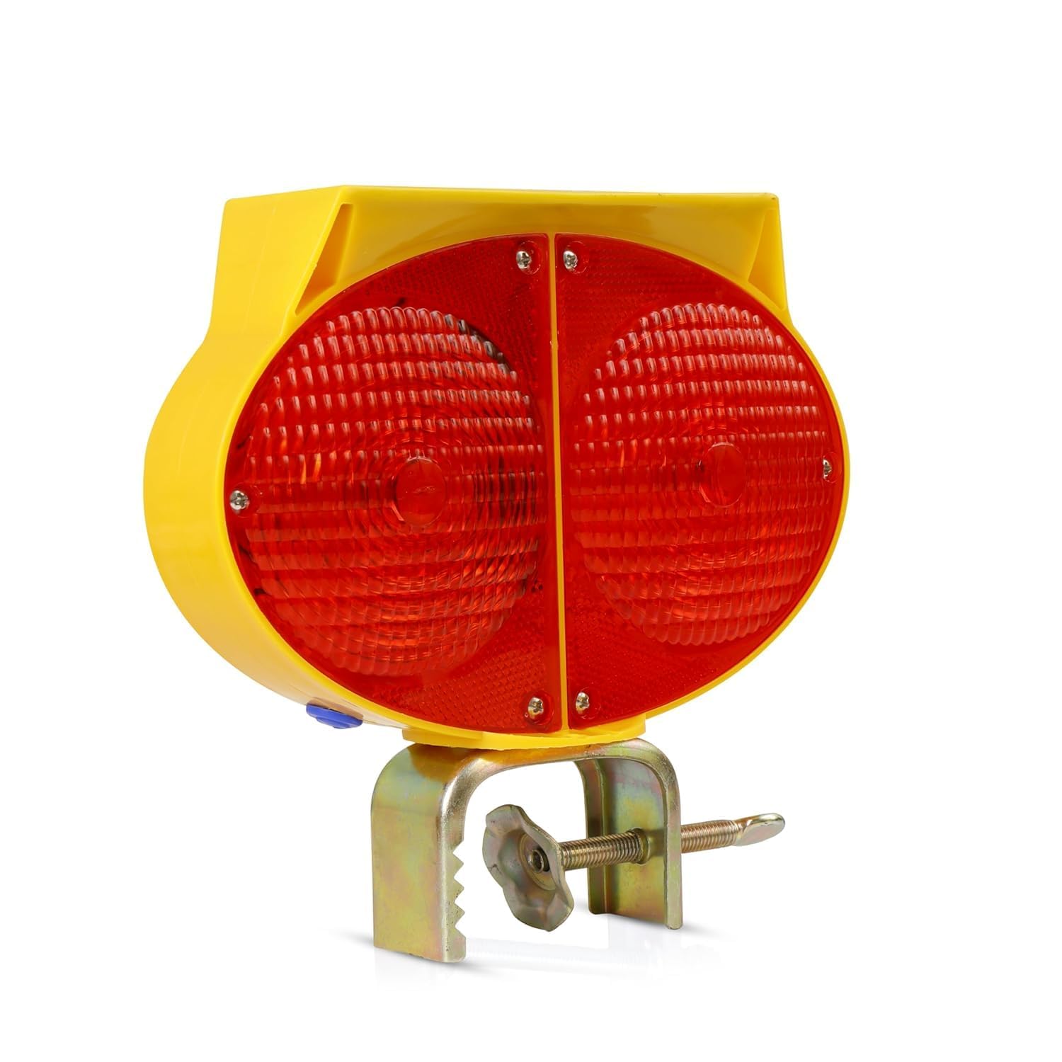 Solar Blinker Light | Aluminium Body with ABS Clamp & Round Reflector | High-Visibility LED Safety for Roads & Construction Zones | Pack of 1 (Owl Solar Blinker with clamp)-image-42