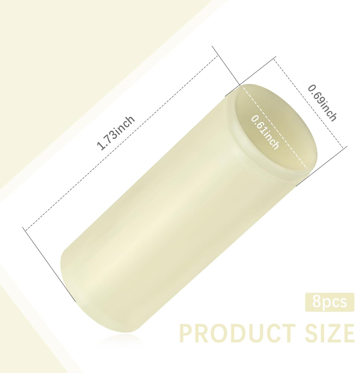 8PCS Trailer Leaf Spring Bushings,Trailer Leaf Spring Kit with 9/16ʺ ID x 1-3/4ʺ Nylon Leaf Spring Bushings Replacement,Trailer Suspension Parts for Trailer Springs Equalizer