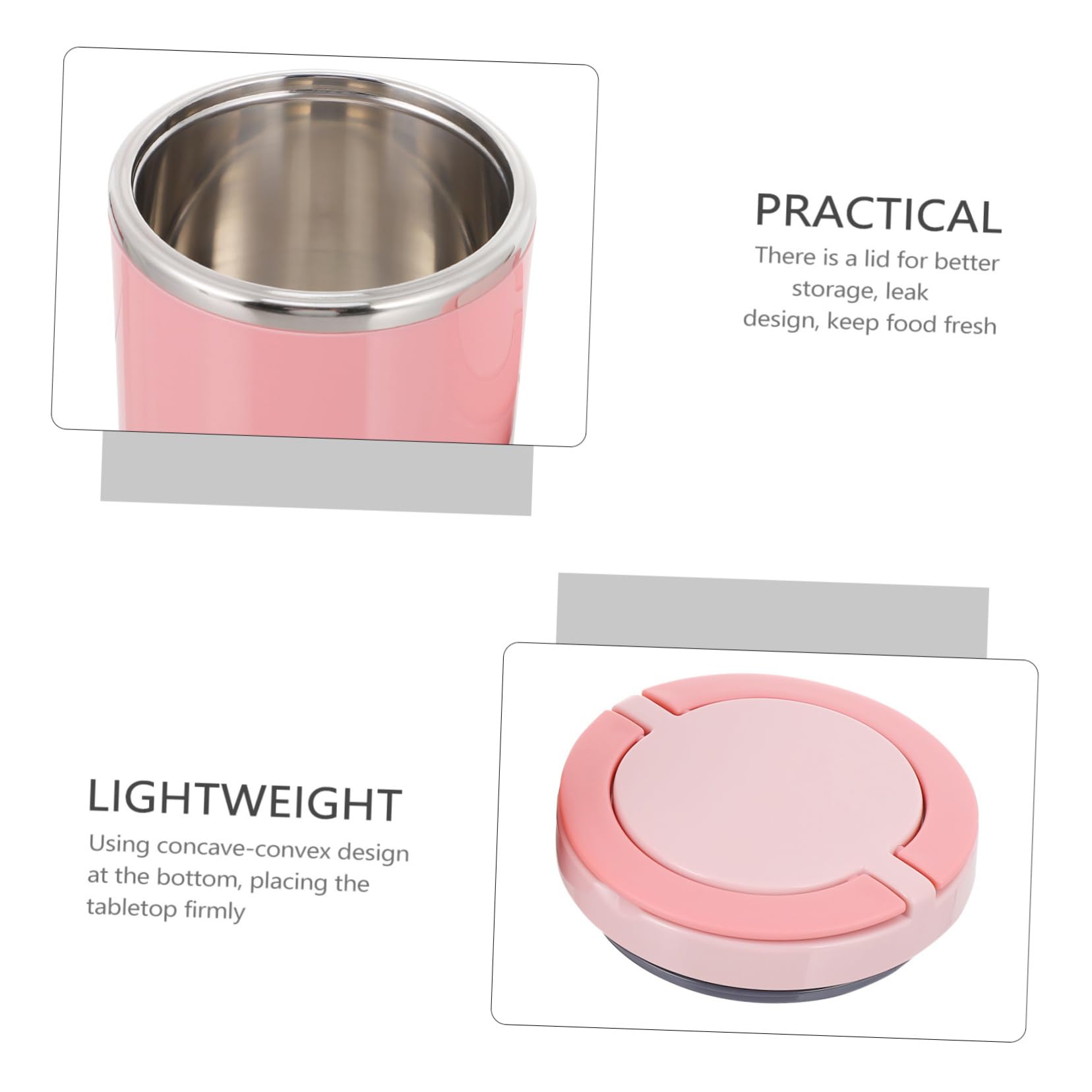 Contenitore Termico per Alimenti 1000ml, Acciaio Inox Rosa