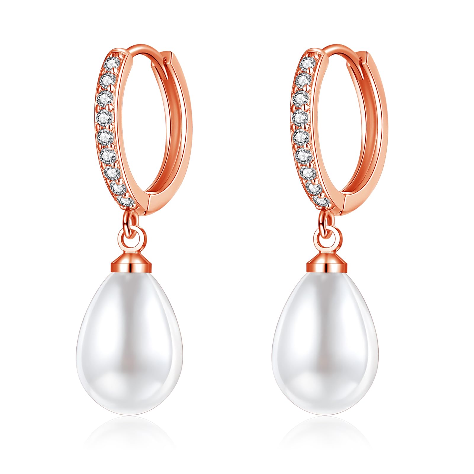 Hasnsofie Creolen Silber 925, Klein Zirkonia Ohrringe Silber